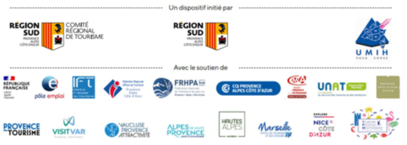 Logos des partenaires dispositif métiers tourisme