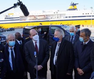 Jean Castex en visite sur le port de Toulon