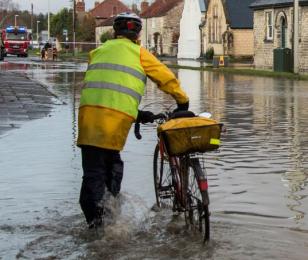 illustration d'une rue inondée 
