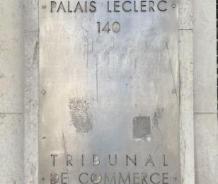 Visuel plaque Tribunal de commerce à Toulon