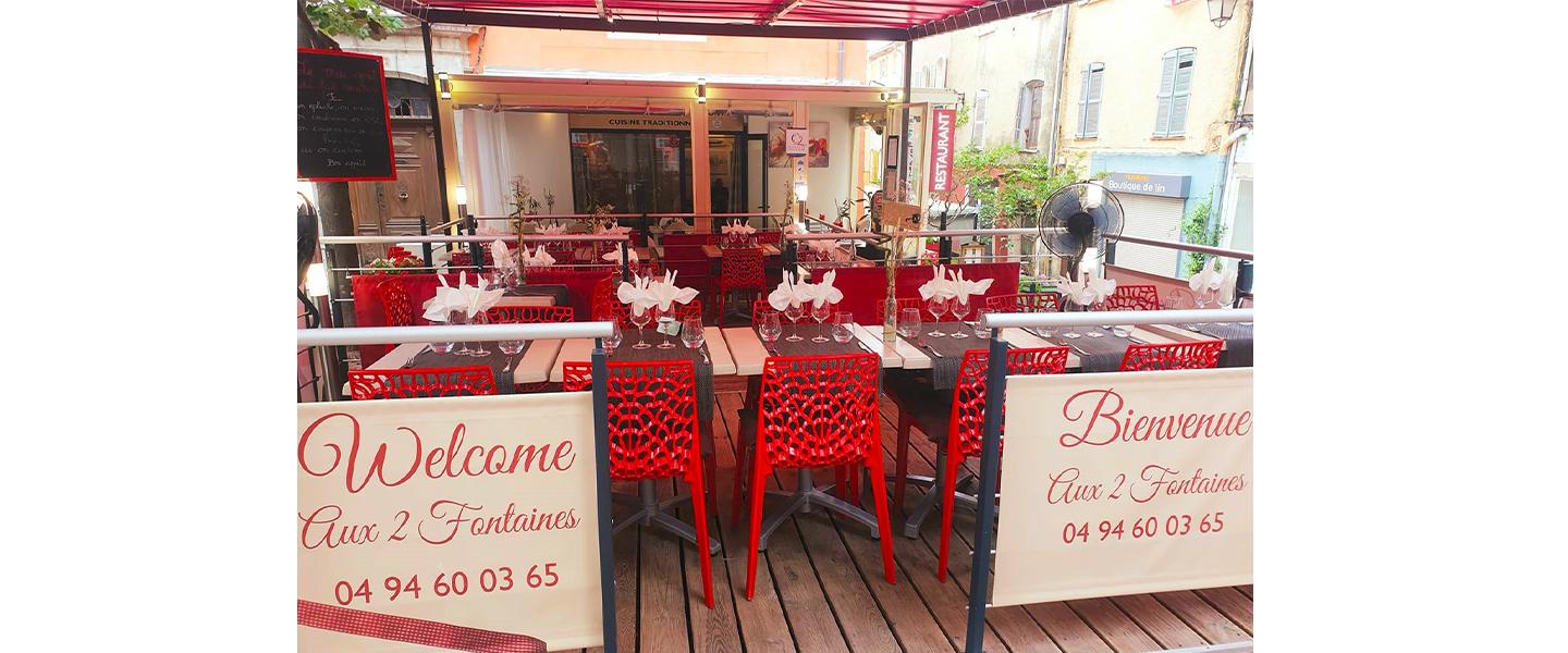 Restaurant "Aux deux fontaines" à Lorgues