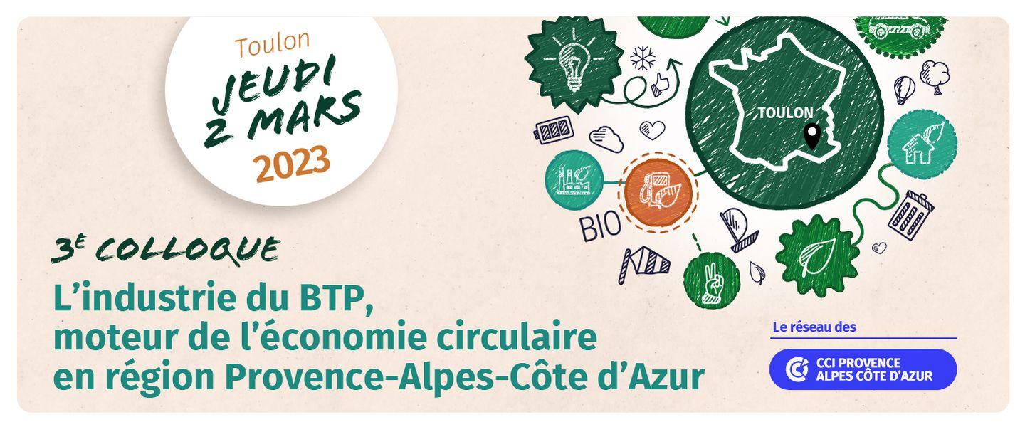 Bandeau colloque économie circulaire BTP