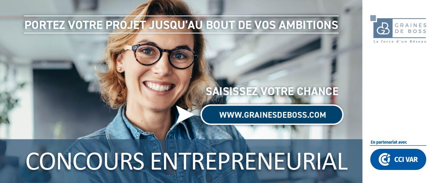 Visuel Graines de Boss avec la CCI du Var comme partenaire